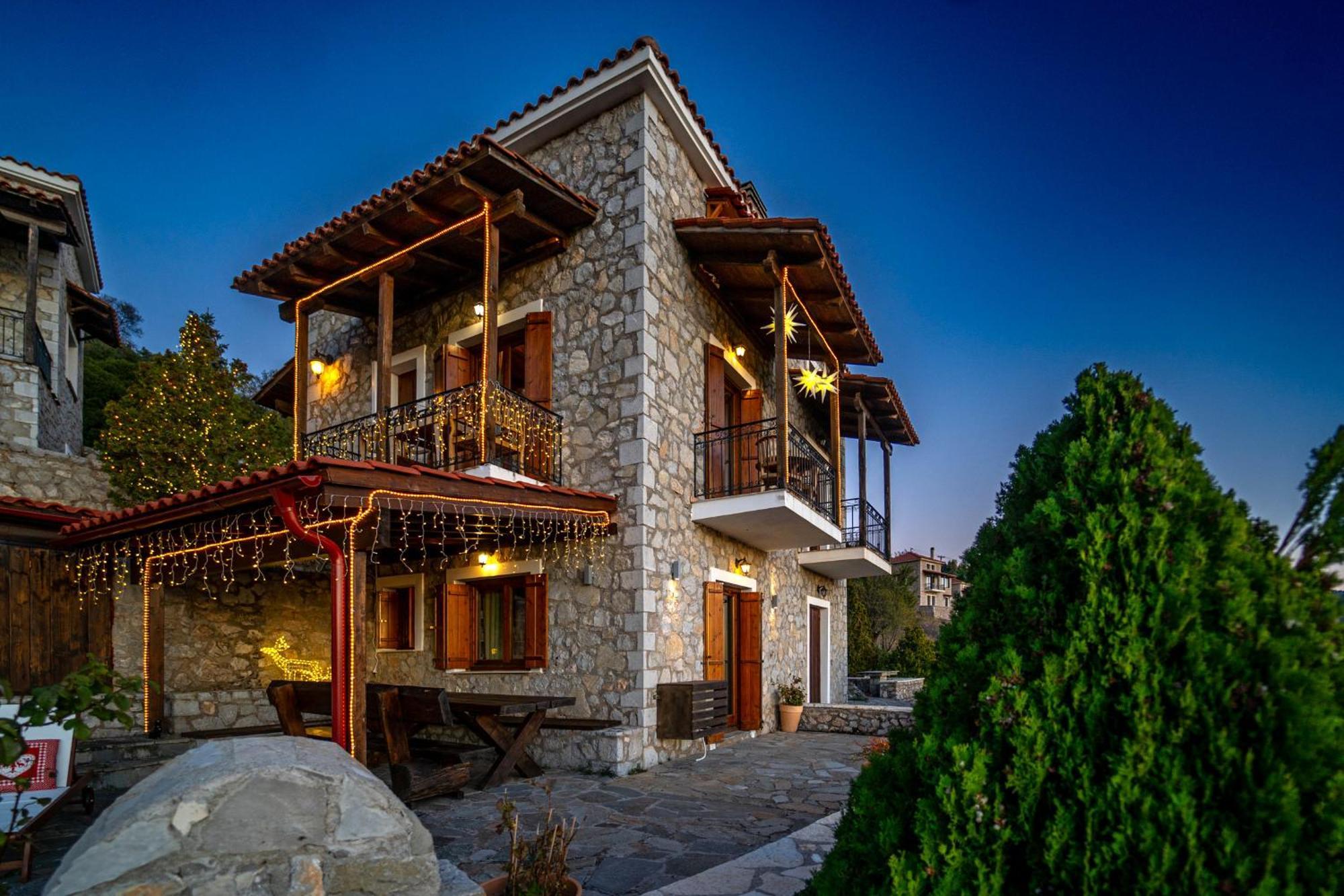 Rock Dandy Deluxe Chalet In Arachova - Delphi, Sauna, Prv Parking, Amazing View Ngoại thất bức ảnh