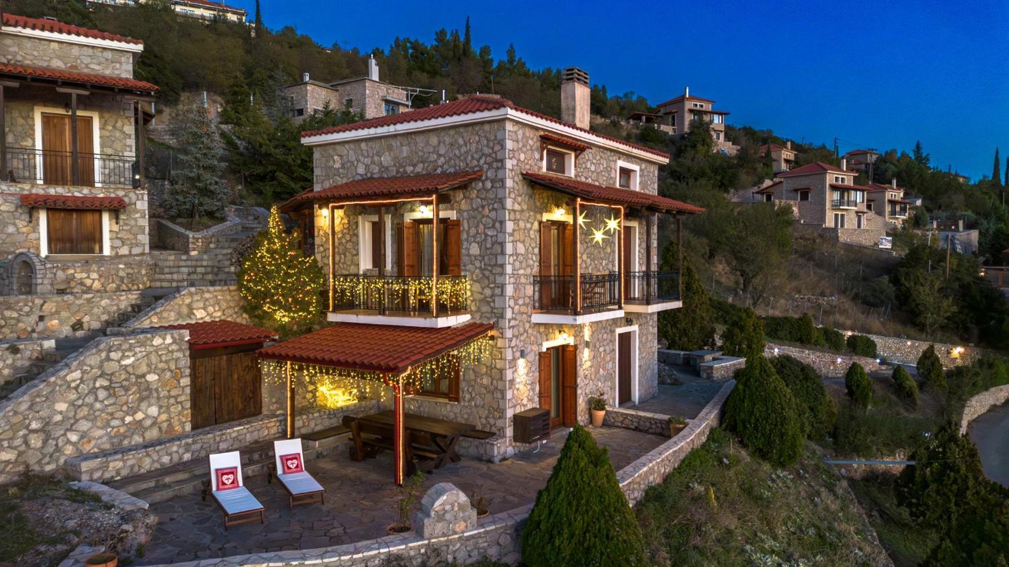 Rock Dandy Deluxe Chalet In Arachova - Delphi, Sauna, Prv Parking, Amazing View Ngoại thất bức ảnh