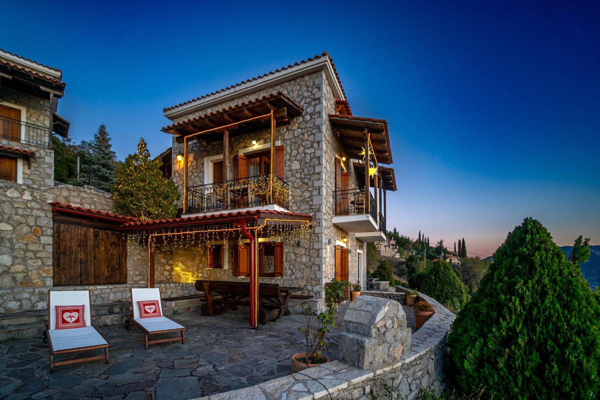 Rock Dandy Deluxe Chalet In Arachova - Delphi, Sauna, Prv Parking, Amazing View Ngoại thất bức ảnh