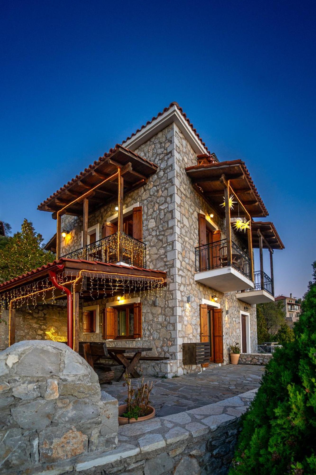 Rock Dandy Deluxe Chalet In Arachova - Delphi, Sauna, Prv Parking, Amazing View Ngoại thất bức ảnh