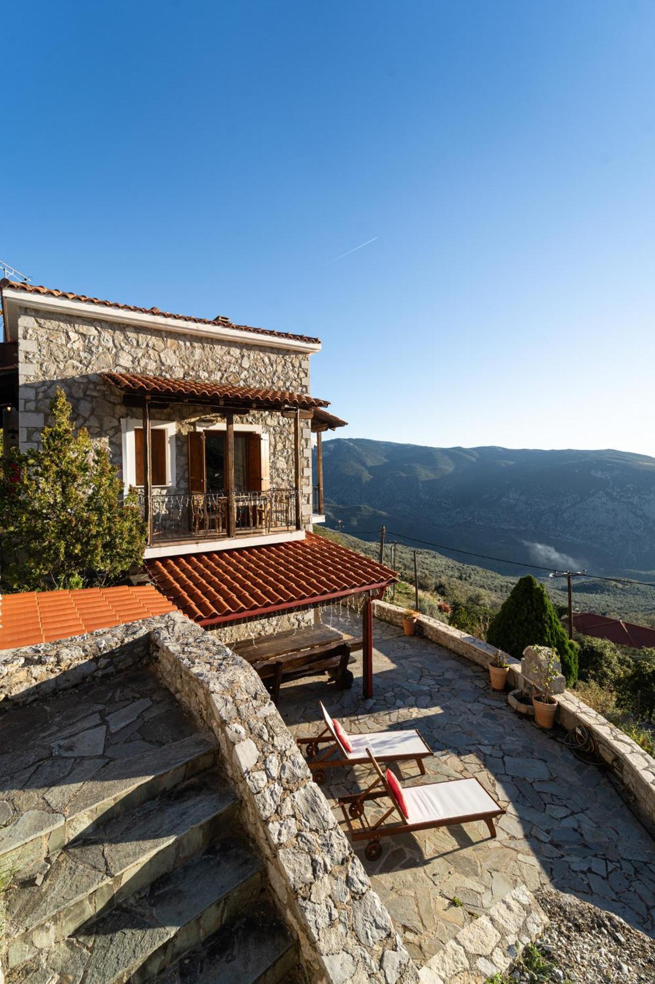 Rock Dandy Deluxe Chalet In Arachova - Delphi, Sauna, Prv Parking, Amazing View Ngoại thất bức ảnh