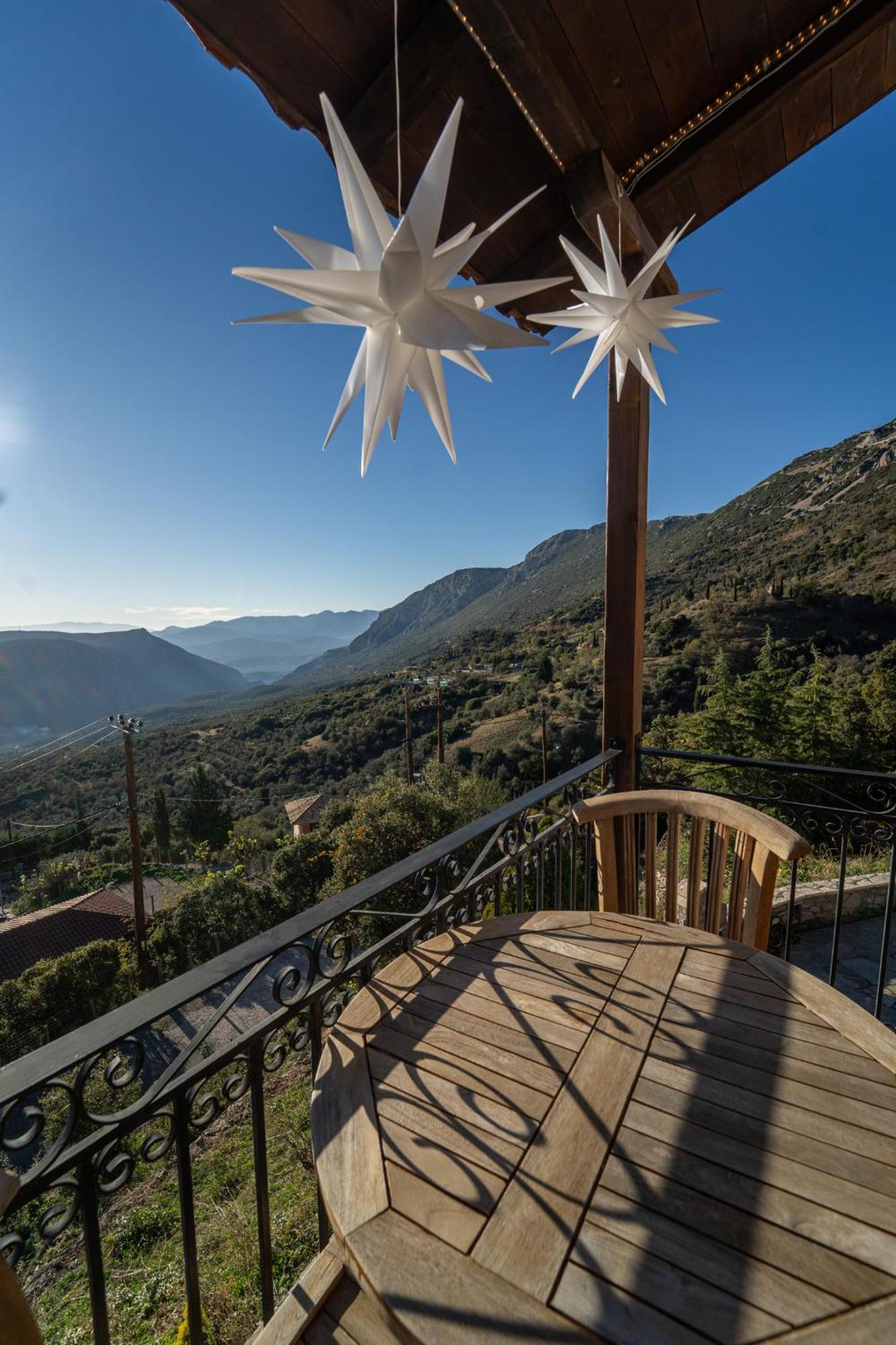 Rock Dandy Deluxe Chalet In Arachova - Delphi, Sauna, Prv Parking, Amazing View Ngoại thất bức ảnh
