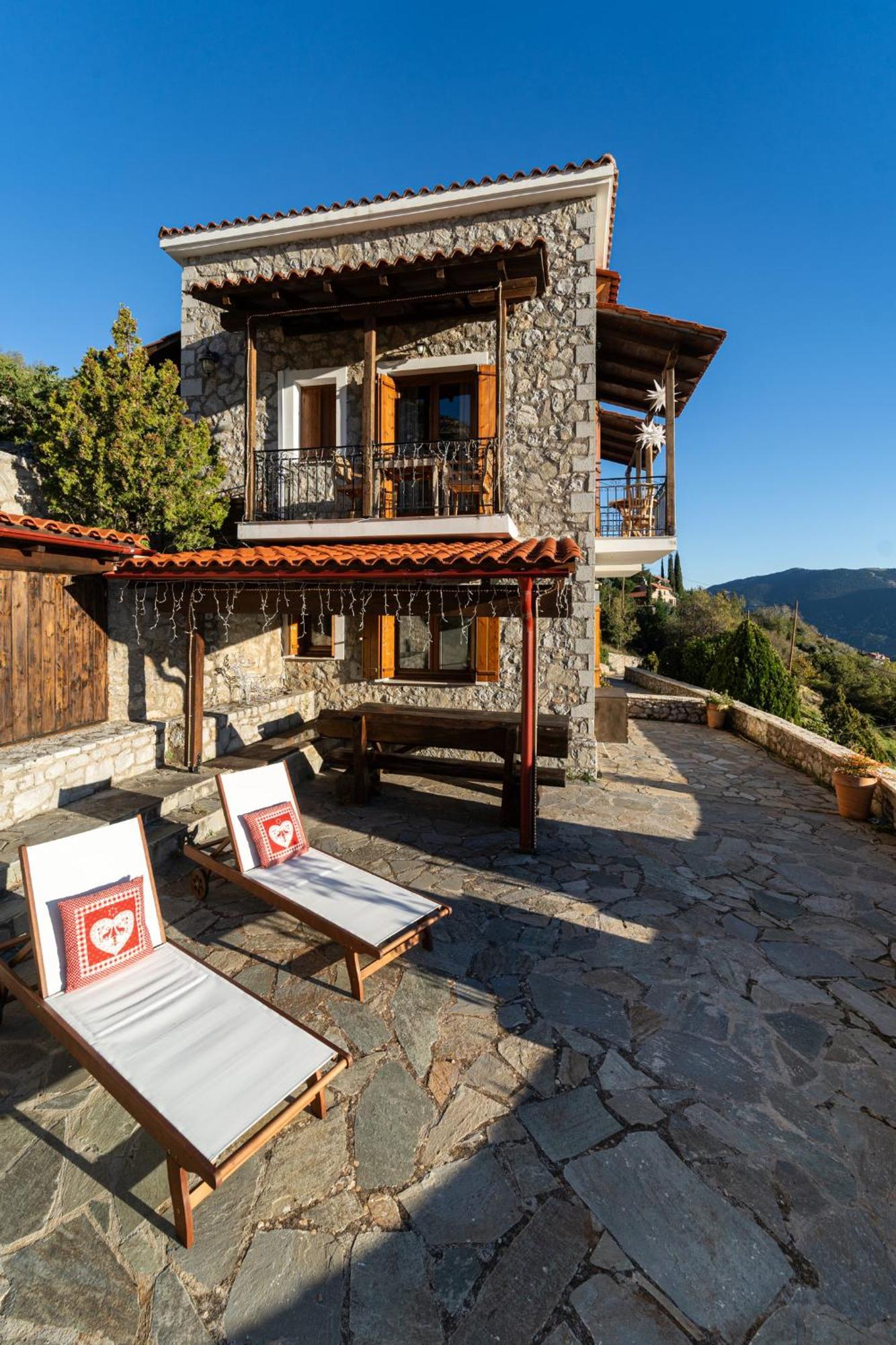 Rock Dandy Deluxe Chalet In Arachova - Delphi, Sauna, Prv Parking, Amazing View Ngoại thất bức ảnh