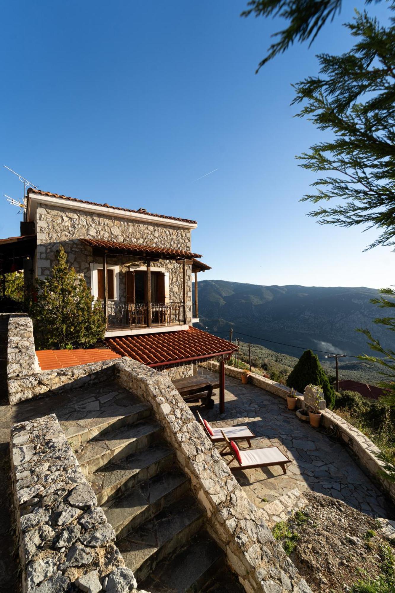 Rock Dandy Deluxe Chalet In Arachova - Delphi, Sauna, Prv Parking, Amazing View Ngoại thất bức ảnh