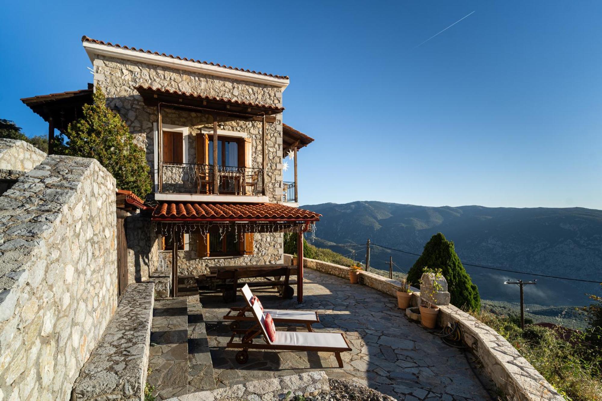 Rock Dandy Deluxe Chalet In Arachova - Delphi, Sauna, Prv Parking, Amazing View Ngoại thất bức ảnh