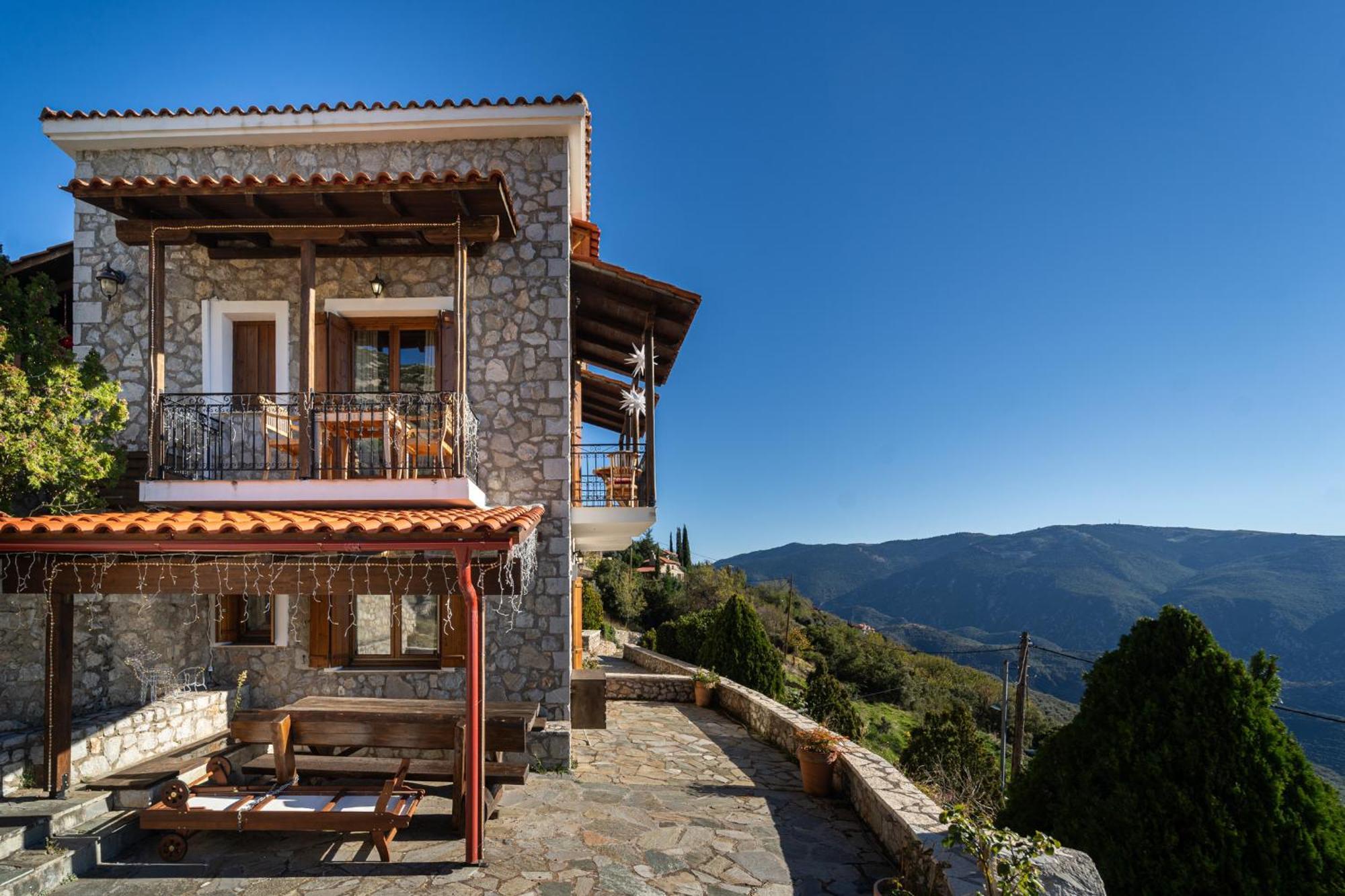 Rock Dandy Deluxe Chalet In Arachova - Delphi, Sauna, Prv Parking, Amazing View Ngoại thất bức ảnh