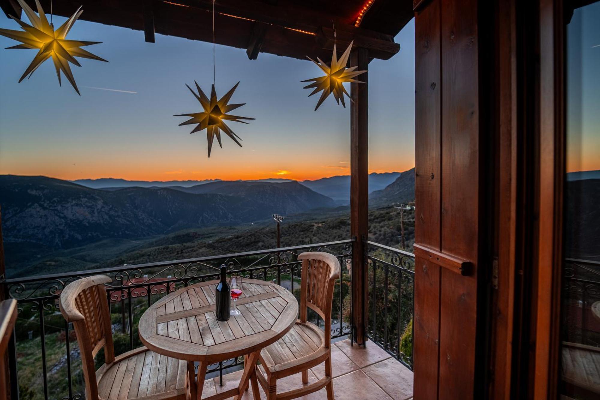 Rock Dandy Deluxe Chalet In Arachova - Delphi, Sauna, Prv Parking, Amazing View Ngoại thất bức ảnh