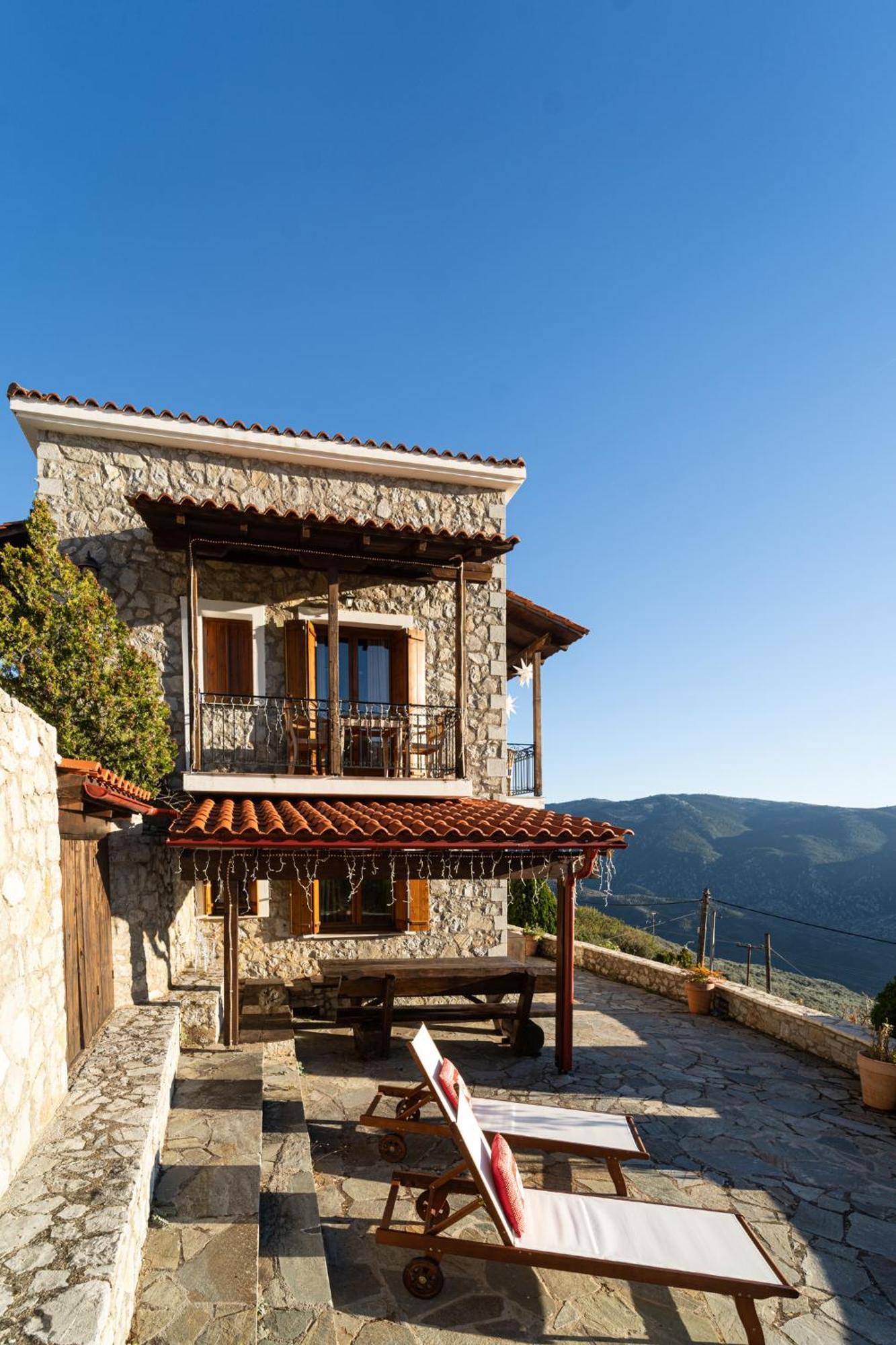 Rock Dandy Deluxe Chalet In Arachova - Delphi, Sauna, Prv Parking, Amazing View Ngoại thất bức ảnh